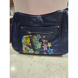 Custom Liz Claiborne Handpainted Rainbow Brite Purse Handbag One of a Kind